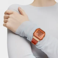 Reloj digital de policarbonato color salmón y acero IPRG rosa D-BEAR Fresh^TOUS Clearance