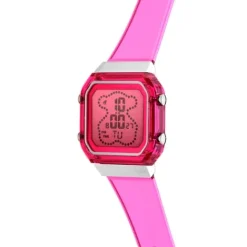 Reloj digital de policarbonato fucsia y acero D-BEAR Fresh^TOUS