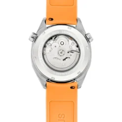 Reloj gmt automático con correa de silicona color salmón, caja de acero y esfera de nácar Now^TOUS Outlet