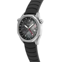 Reloj gmt automático con correa de silicona negra, caja de acero y esfera de nácar Now^TOUS Hot
