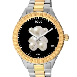 Reloj smartwatch con brazalete de acero y acero IP dorado T-Bear Connect^TOUS Sale
