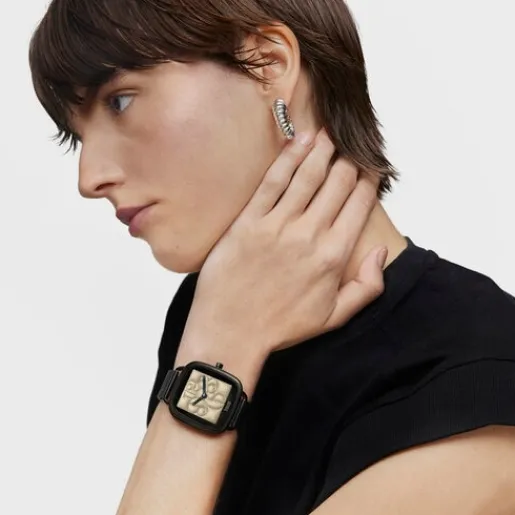 Reloj smartwatch con brazalete de IP negro D-Connect^TOUS Sale