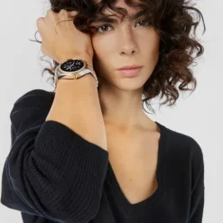 Reloj smartwatch con brazalete de acero, acero IP dorado y zirconias blancas T-Shine Connect^TOUS Discount
