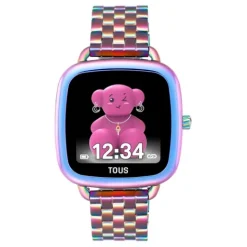 Reloj smartwatch con brazalete de acero IP iridiscente D-Connect^TOUS New