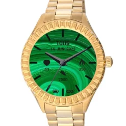 Reloj smartwatch con brazalete de acero IP dorado T-Bear Connect^TOUS Clearance