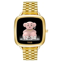 Reloj smartwatch con brazalete de acero IPG dorado D-Connect^TOUS New
