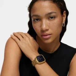 Reloj smartwatch con brazalete de acero IPG dorado D-Connect^TOUS New