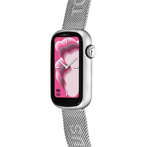 Reloj smartwatch con brazalete de acero y caja de aluminio T-Band Mesh^TOUS Discount
