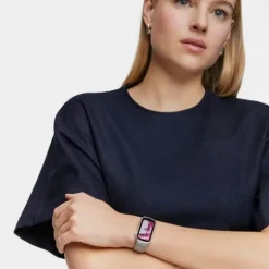 Reloj smartwatch con brazalete de acero y caja de aluminio T-Band Mesh^TOUS Discount