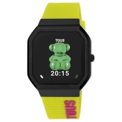 Reloj smartwatch con correa de nylon y correa de silicona verde B-Connect^TOUS Best