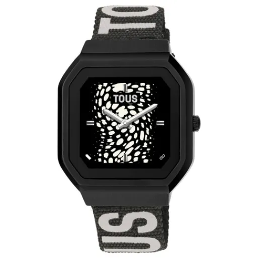 Reloj smartwatch con correa de nylon y correa de silicona lila B-Connect^TOUS Online