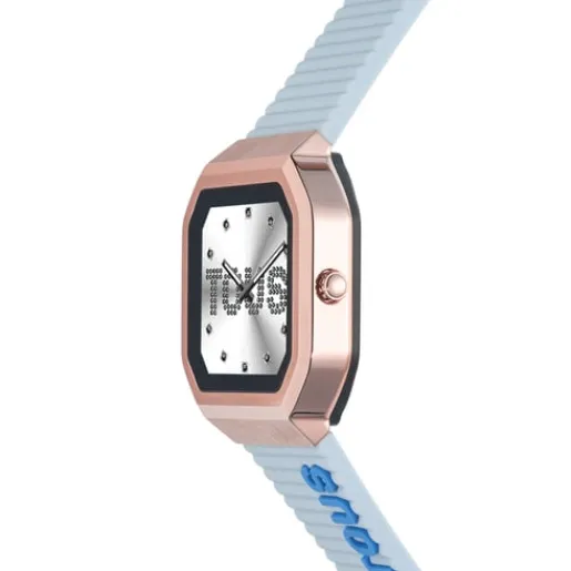 Reloj smartwatch con correa de nylon y correa de silicona azul B-Connect^TOUS Discount