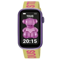 Reloj smartwatch con correa de nylon y correa de silicona fucsia T-Band^TOUS Outlet
