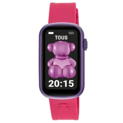 Reloj smartwatch con correa de nylon y correa de silicona fucsia T-Band^TOUS Outlet