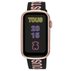 Reloj smartwatch con correa de nylon y correa de silicona rosa palo T-Band^TOUS Best