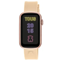 Reloj smartwatch con correa de nylon y correa de silicona rosa palo T-Band^TOUS Best