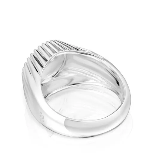 Sello de plata con oso con baño de oro 18 kt sobre plata Virtual Garden^TOUS Online