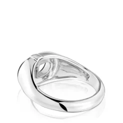 Sello de plata y esmalte negro MANIFESTO^TOUS Clearance