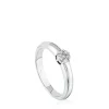 Solitario de oro blanco con diamantes Diamonds^TOUS