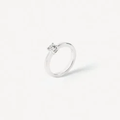 Solitario de oro blanco con diamante ATELIER UNIQUE PIECES^TOUS New