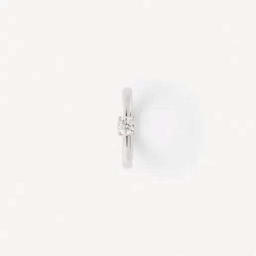 Solitario de oro blanco con diamante ATELIER UNIQUE PIECES^TOUS New