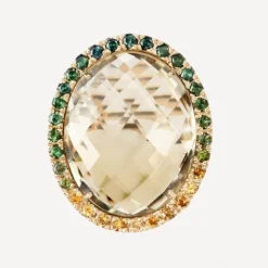 Sortija de oro con turmalina y cuarzo ATELIER^TOUS Clearance