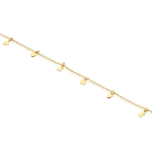 Tobillera con baño de oro 18 kt sobre plata Cool Joy^TOUS Online