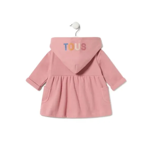 Vestido de bebé niña con capucha Geome rosa^TOUS New