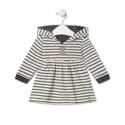 Vestido de niña con capucha Black crudo^TOUS New