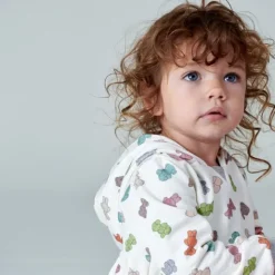 Vestido de niña con capucha Grey crudo^TOUS